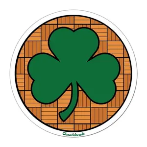 Hardwood Shamrock Sticker