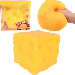 Soft Cheese Block - Best Gift, Stress Relief, Squishy Fun, Perfect for Play and Relax, Ideal Holiday Gift, Valentine's Day Present