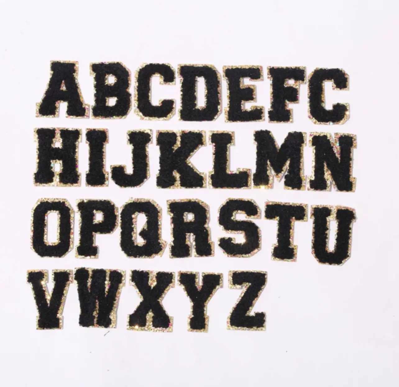 Black Glitter Patches