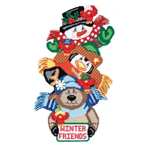 Winter Friends Wall Hanging Plastic Canvas Kit