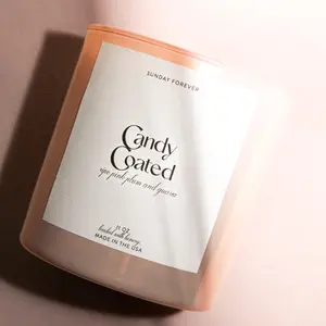 Candy Coated Luxury Candle with Ripe Pink Plum and Guava