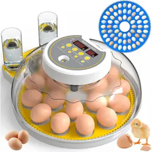 18/60 Incubator for Hatching Eggs, Egg Incubators with Humidity Display, Egg Candler, Egg Turner, Poultry Egg Incubator for Hatching Goose Bird Quails- Yellow