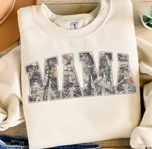 Hunting Mama Sweatshirt T-Shirt, Camo Mama Shirt, Mother's Day Gift, Camouflage Mama T-Shirt, Varsity Mama Sweater, Mom Shirt, Hunter Hoodie For Her
