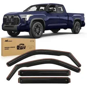 Nilight in Channel Window Deflectors for Toyota Tundra 2022 2023 2024 2025 Double Cab Vent Window Visors, Rain Guards-4PCS Car Accessories Truck Automotive Vehicle  dealsforyoudays