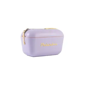 Lilac Purple Polarbox Retro Cooler - Yellow Pop Strap