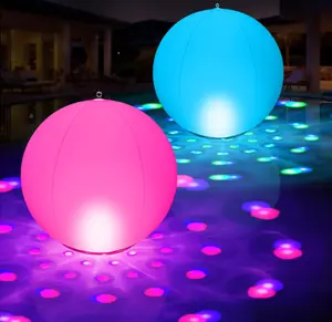 2026 Floating Pool Lights Solar Powered,15" Inflatable Waterproof Pool Led Glow Balls,Solar Pool Lights That Float,Color Changing Floating Light Up Ball for Pool Gifts for Pool Owner Outdoor Decor-2PC tiktokshopspringglowup，SummerVibes，Decorative Lighting