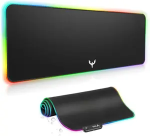 [New Deal]  Extra Large RGB Gaming Mouse Pad-14 Light Modes, Extended Soft LED Mouse Pad, Anti-Slip Rubber Base, Computer Keyboard Mousepad Mat (31.5 x 12 Inch)