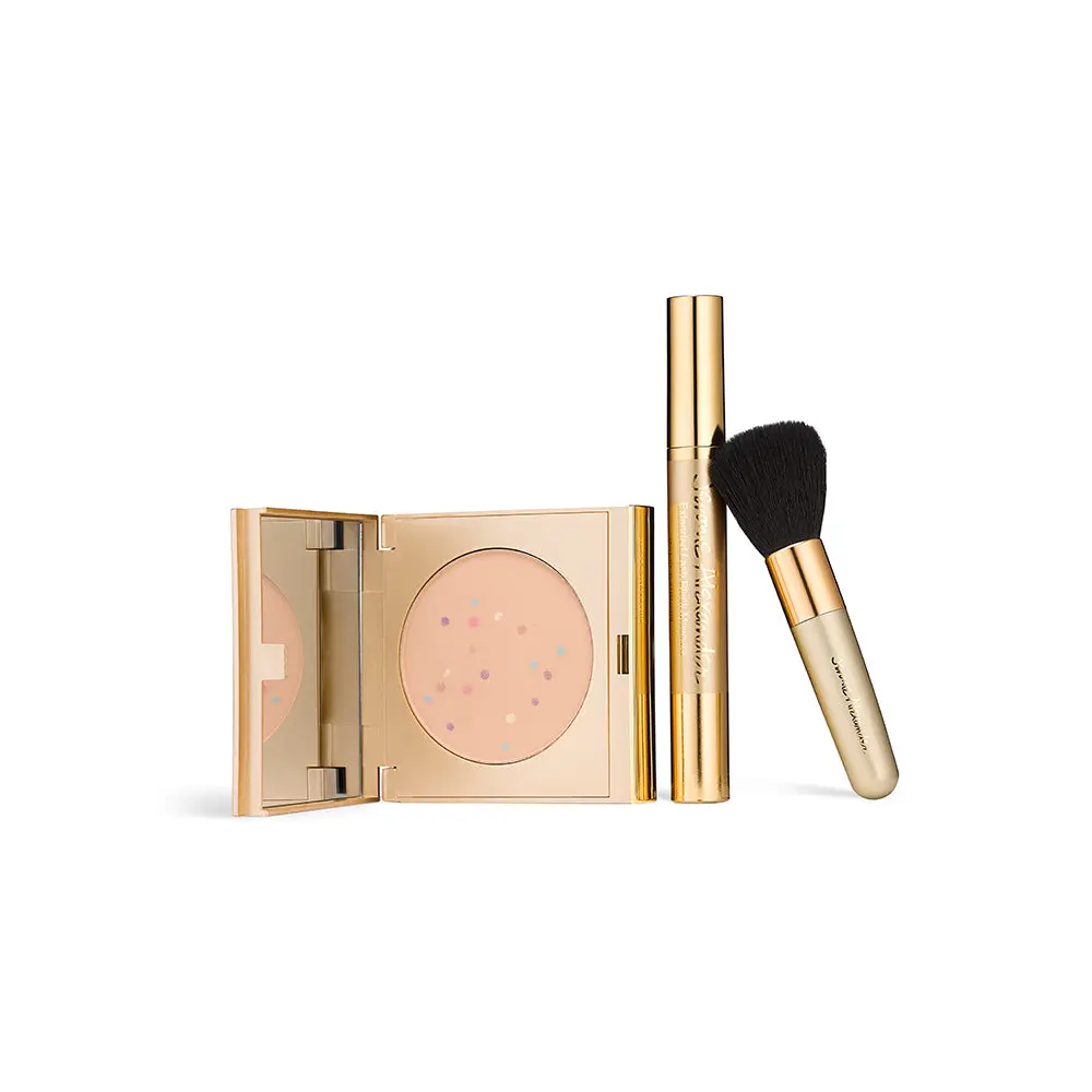 Jerome Alexander MagicMinerals Matte Foundation & Lash-Defining Mascara Set - Flawless Matte Finish, Color-Correcting Pigments, 12-Hour Wear, Compact Makeup