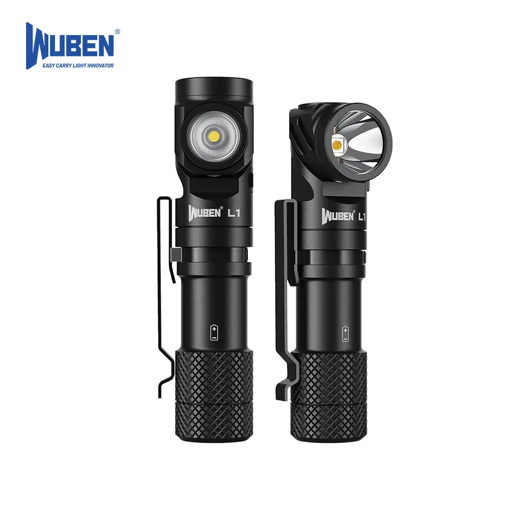 WUBEN L1 Dual-Swivel Head Flashlight, 2000 Lumen High Lumens Rechargeable Light, Dual Light Sources, IP68 Waterproof Magnetic Camping Flashlight for Home Outdoors Emergency, TikTokShopBlackFriday, Dual Led Flashlights, Handheld Spot Light