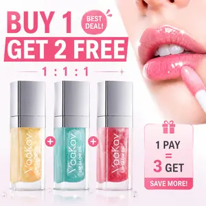 [BUY 1 GET 2 FREE] 3-Pack pH Color Changing Lip Oil – Hydrating Moisturizing Lip Gloss, Lightweight Plumping Lip Tint, Long-Lasting Shine for Daily Use