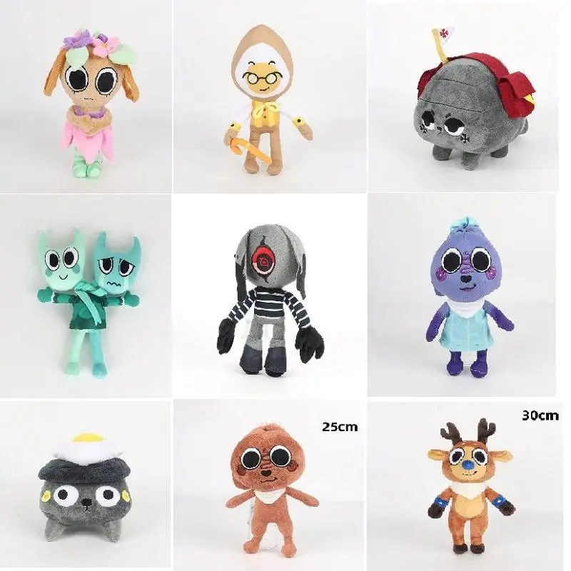 Dandy's World 25-30cm Plush Set, Viral Rhythm Game Stuffed Animal Collectibles, Unique Gift for Kids & Fans