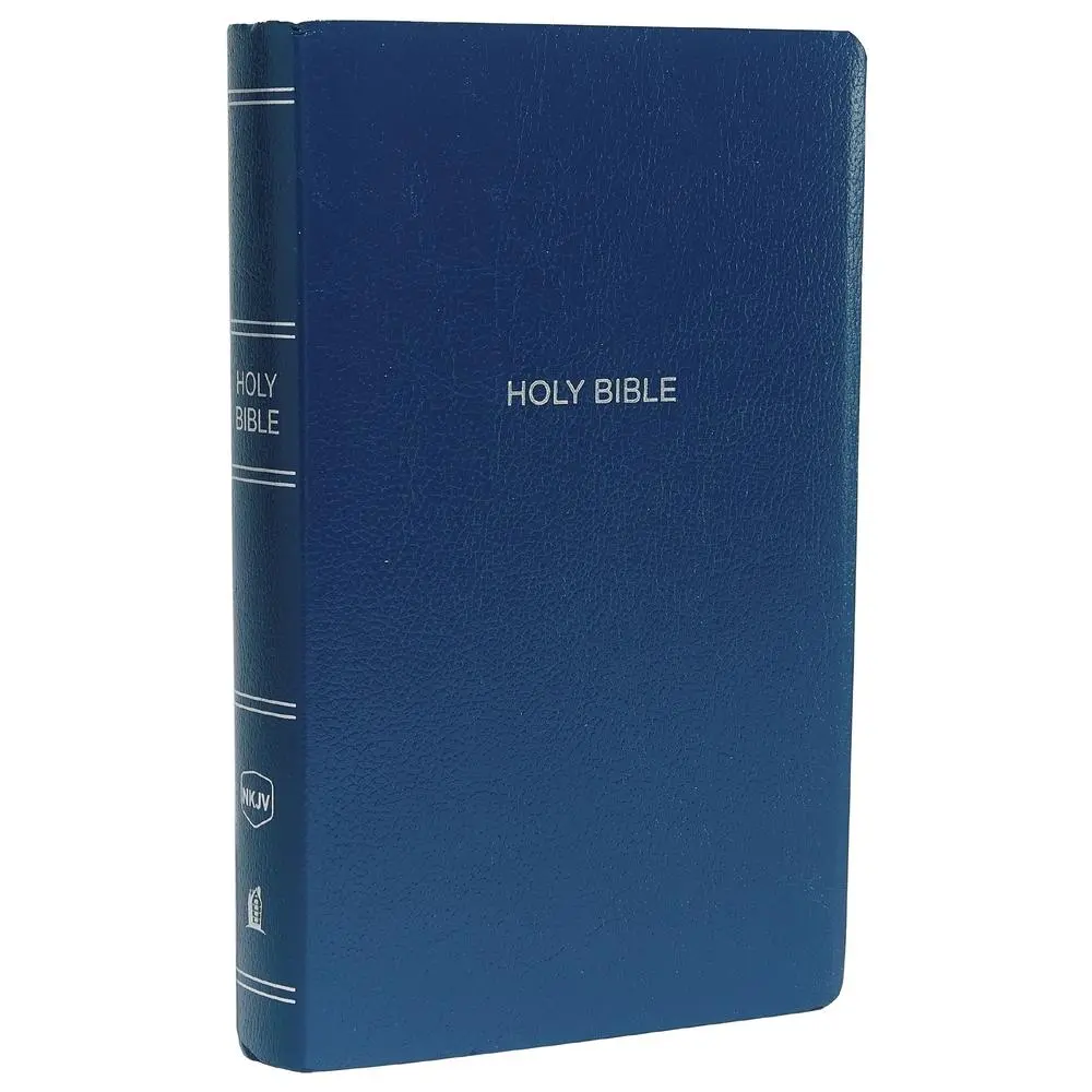 USED Book - NKJV, Gift and Award Bible, Leather-Look, Blue, Red Letter Edition by Thomas Nelson (Imitation Leather) - english