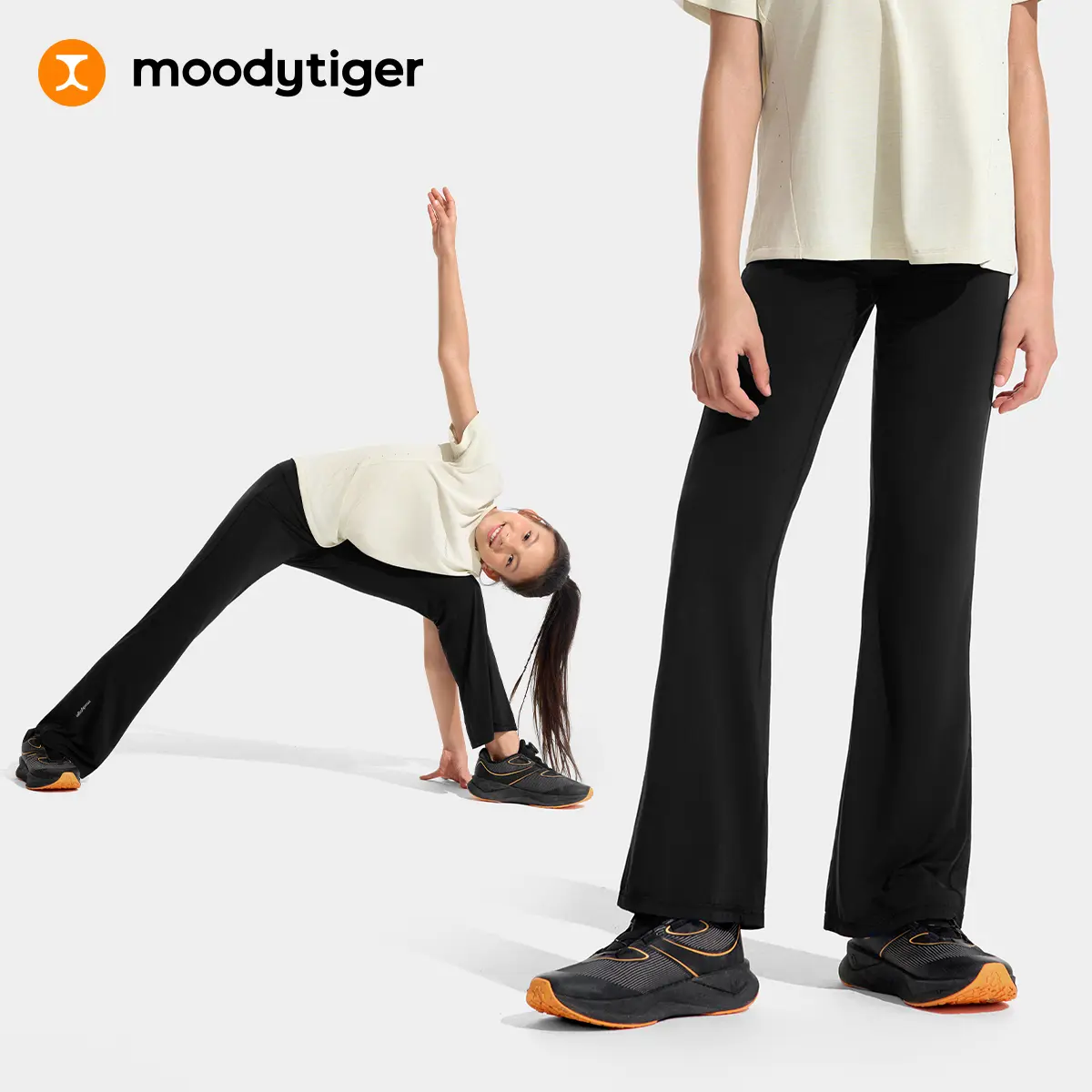 moodytiger Kids Cloudie Air Bootcut Leggings Cooling Comfort Sun Protection Kids Leggings for Girls