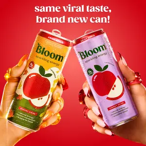 Bloom Sparkling Energy Drink - Natural Caffeine, Zero Sugar, 180mg Caffeine - Antioxidant-Rich with Green Coffee Bean, Green Tea Extract, Prebiotics, 12oz 12 Pack