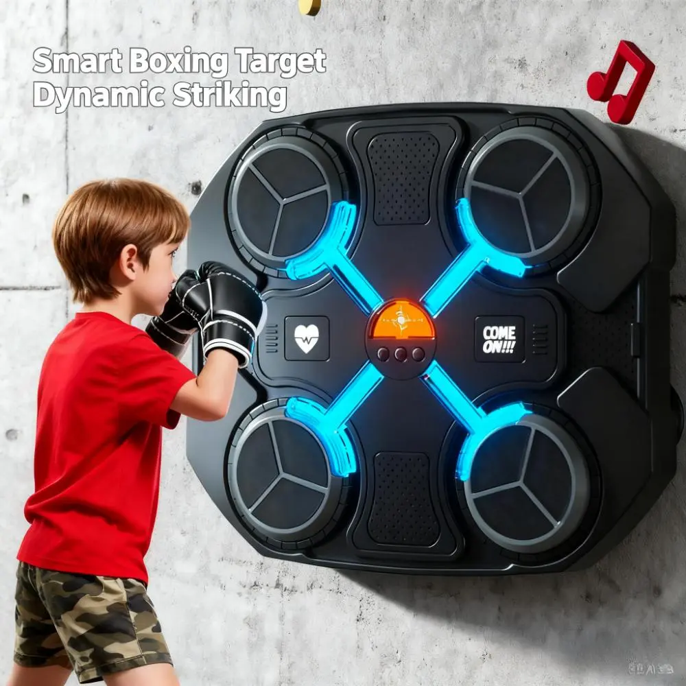 Smart Boxing Machine for Adults & Kids over 3 Years, Professional Training, Interactive, Home Fitness, Boxing Training Set, Includes Punch Mitts & Charging Cable, Smart Boxing Trainer