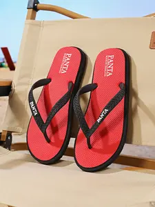 1 Pair Men's Non-Slip Flip Flops, Lightweight Sandals For Beach | Summer Casual Style | Breathable Soft Upper + Wear-Resistant Non-Slip Outsole + Lightweight No Blisters | Beach Vacations / Daily Outings / Home & Bathroom, Versatile & Durable