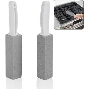 Cleaning Pumice Stone for Stove Grates - 2 Pack to Remove Water Rings and Stains