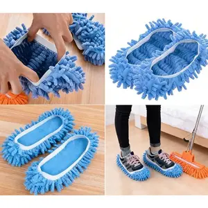 Mop Slippers Shoes - Microfiber Cleaning House Mop Slippers Floor Cleaning Tools Shoe Cover Soft Washable Reusable Microfiber Foot Socks Floor Cleaning Tools Shoe Cover