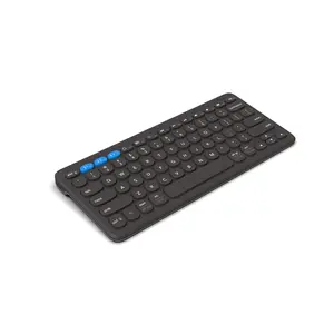 ZAGG Pro Compact-Size Keyboard 12 - Wireless Charging Desktop Keyboard, Multi-Device Pairing, Ergonomic Design, Black