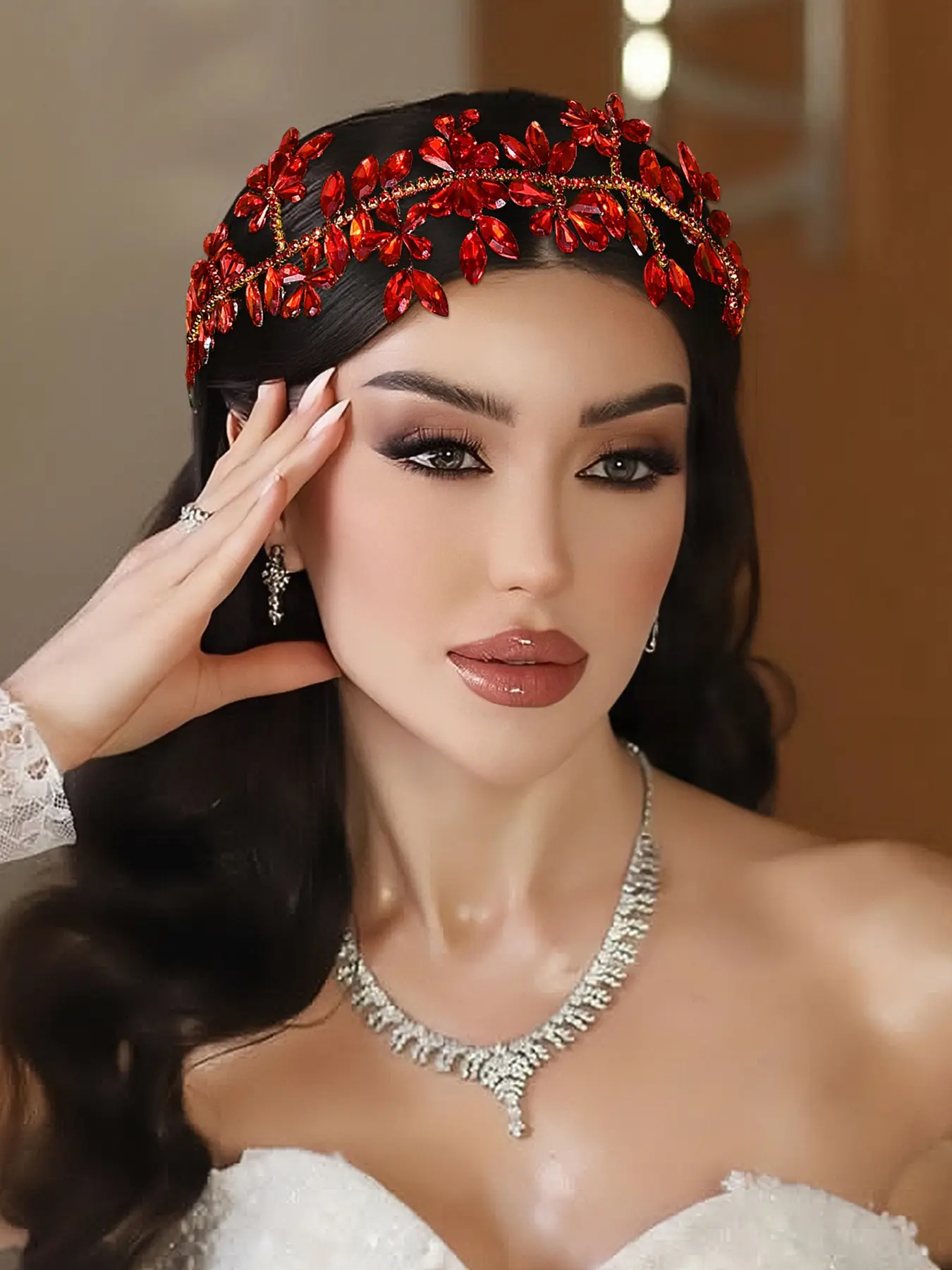 Elegant Rhinestone Bridal Headband, European Style Women's Party Prom Dance Hair Accessory, Wedding Ceremony Headpiece, Tiara