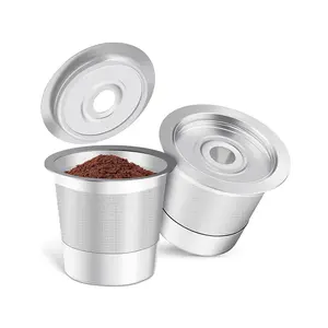 1-4Piece Reusable K-Cups, Stainless Steel Refillable K-Cup Pods For Keurig Brewers, Keurig-Compatible Metal Coffee Pods，Reusable Stainless Steel K-Cups, Refillable K-Cups for Keurig Coffee Maker, Metal K-Cup Coffee Pods, K-Cup Mesh Filters