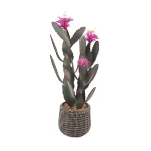 36 Inch Artificial Cactus, Tall Fake Big Cactus Potted Faux Cacti Plants in Pot, Artificial Desert Plant for Home Office Foyer Porch Decor - Unique Housewarming Gift