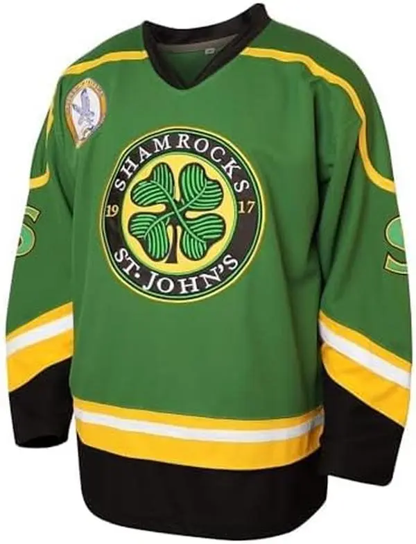 Ross The Boss #3 Rhea Hockey Jersey, Long Sleeve Athletic Top in Breathable Polyester Mesh with Stitched Tackle Twill for 90s Parties