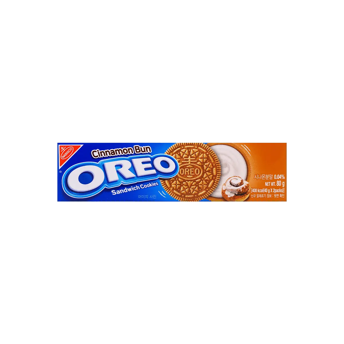 Oreo Korea Cinnamon Cream Chocolate Sandwich Cookies 80g - Deliciously Unique Flavor