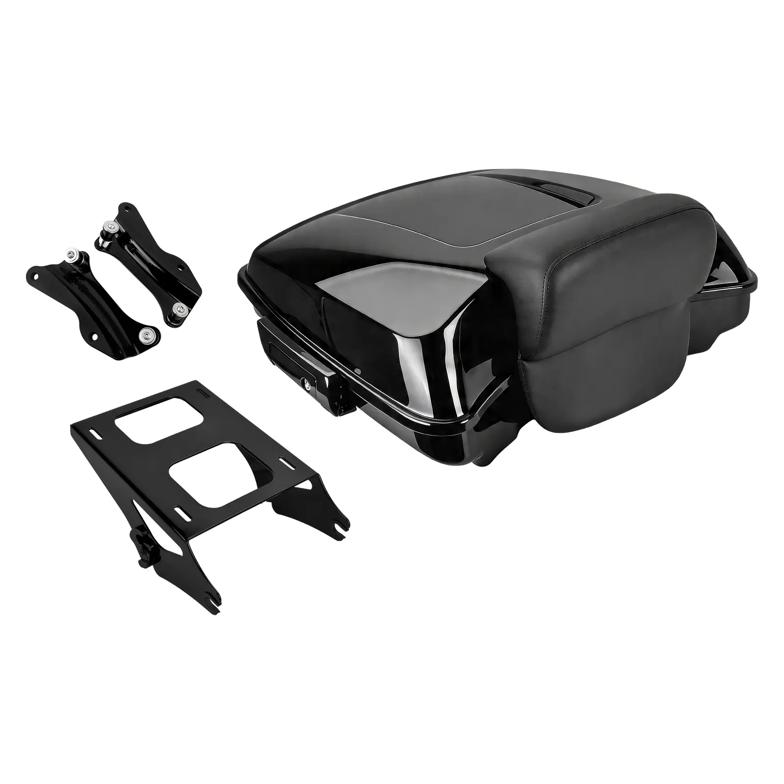 7.5 in Razor Trunk Backrest Mount Rack Docking Hardware, New Aftermarket Motorcycle Accessories for Harley Touring 2014-2025, Street Glide, Road King Storage Modification Parts, Harley Motorcycle Accessories