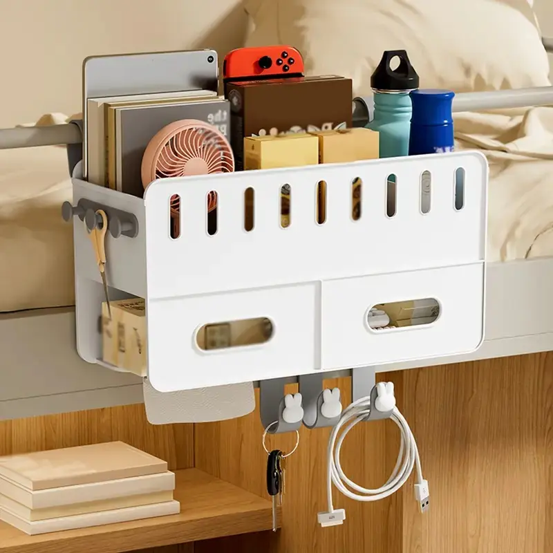 Bedside Storage Basket, Headboard Hanging Bag, Suitable for Twin Beds and Hospital Beds, Dormitory Bed Fence Hanging Basket, Multifunctional Hanging Bag