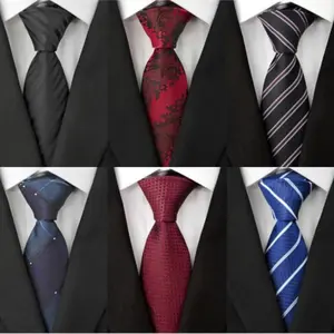 6PCS Classic Men's Silk Tie Necktie Woven Neck Ties Suitable for Parties, Dates, Business, Weddings, And Groomsmen summervibes