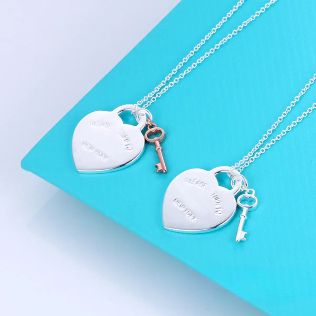 Women's Lightweight Metallic Tiny Fancy Heart Lock Key Pendant Charms Necklace - Adjustable Layerable Aesthetic Love Dangling Piece for Casual Wear, Dates