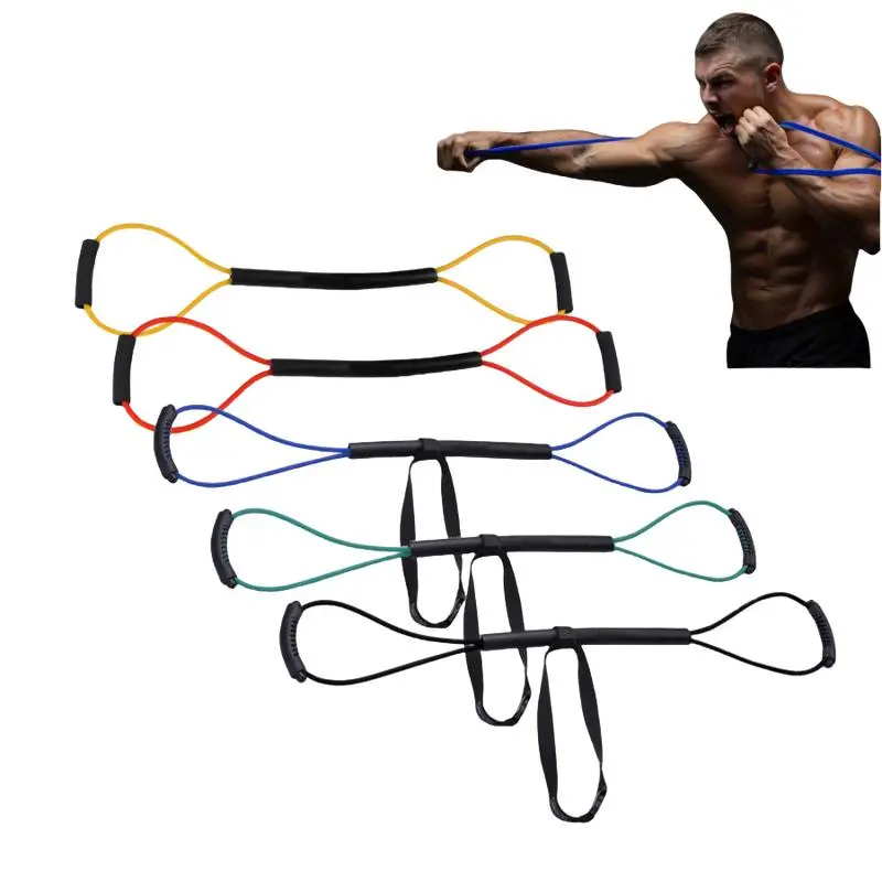Boxing Resistance Bands Set (15lb Foam+Latex) - Lightweight Strength Trainers for Fast Punches & Power Building, Portable Home Gym Kit, Boxing Equipment for Fullbody Cardio & Outdoor Sports, Workout Equipment, Fullbody Cardio Use, Latex+Foam, Portable Kit