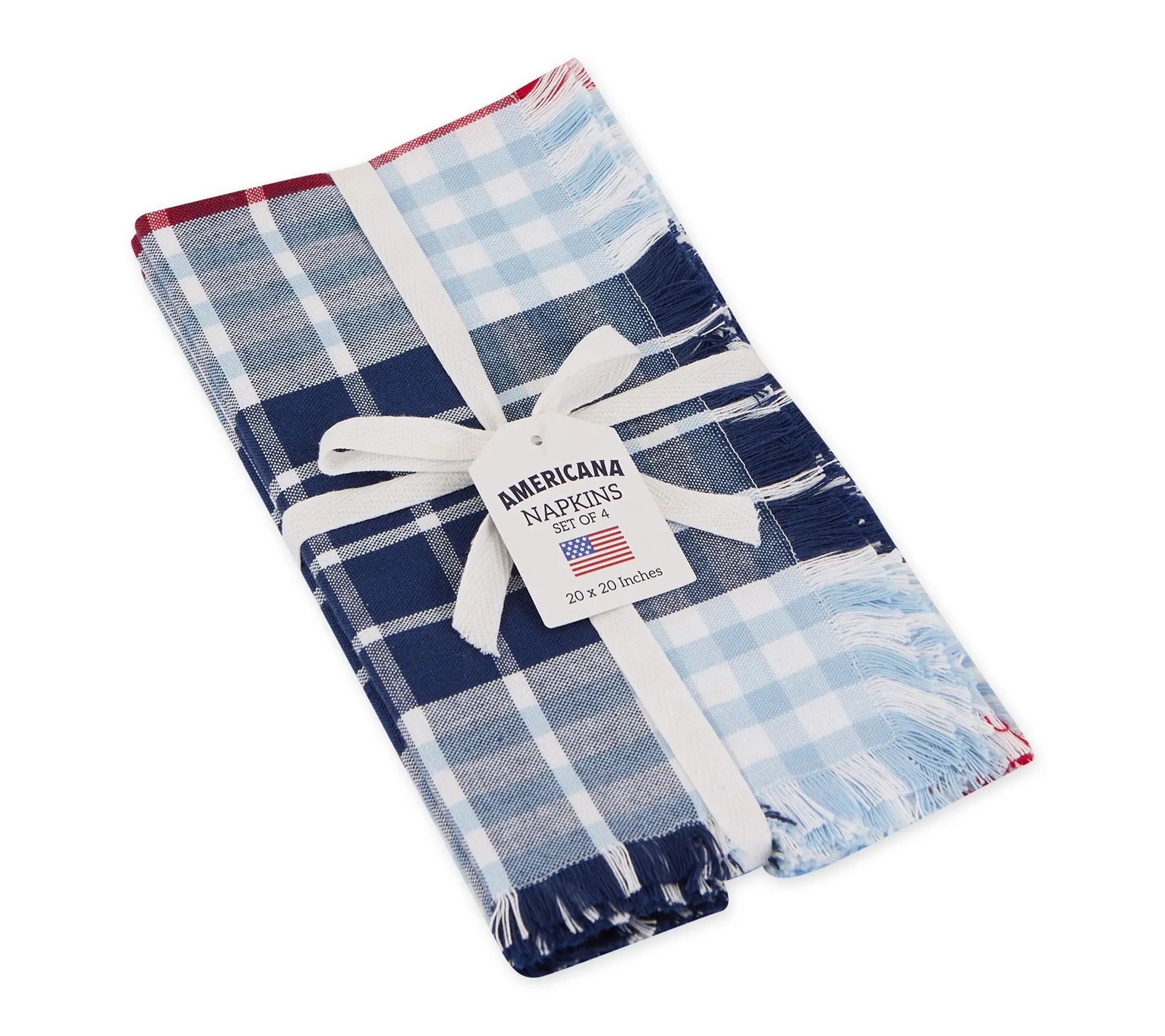 Design Imports Liberty Plaid Napkin Set of 4