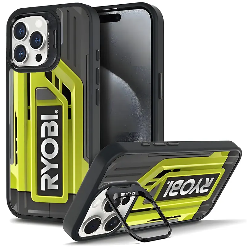 RYOBI Tools Custom Aesthetic Pattern MagSafe Magnetic Smartphone Case, Shockproof Hard TPU Handheld Casing for iPhone 12/13/14/15/16 Pro/Plus/Max with Metal Lens Frame, Film, Bracket Stand, Bluetooth Speaker, Camera Holder, Protection Accessories, Cellpho