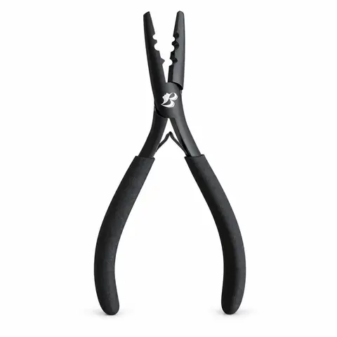 MIRACLE 2-Hole Stainless Steel Hair Extension Pliers (7-in/7 inches for Long Hair) - Durable Salon/DIY Tool for DIY Extensions, Quick Weft Attachment Accessory, Black Beauty & Personal Care Appliance