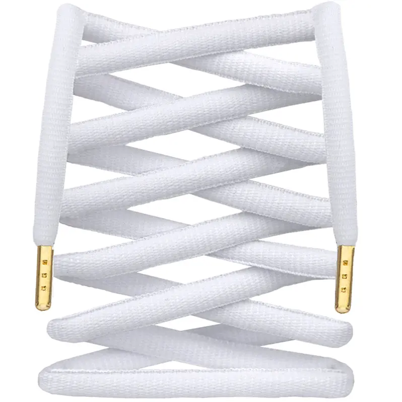 Oval Wide SB Replacement Shoelaces w/ Gold Tips