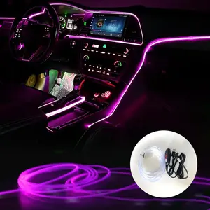 USB-Powered Car Interior LED Ambient Light, 5M Fiber Optic Strip with Multiple Color Modes, Car Interior Decorative Items, Car Lighting Accessories, Led Car Lights