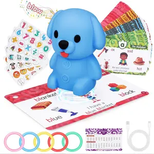 Phonics Talking Flash Cards with ReaderDog, Learn to Read with 81 Pages, 81Sentences, 592 Words & 81 Stickers,Toddler Education Learning Toys forKids Ages 3-8 Kindergarten 1st 2ndGrade