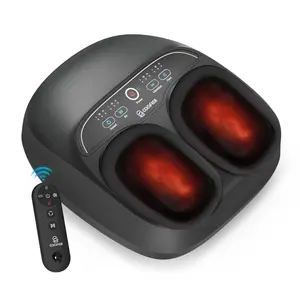 COMFIER Foot Massager with Heat, Kneading, Vibration, Compression, FSA Eligible HSA Store Shiatsu Massager for Plantar Fasciitis Neuropathy, Upgrade Pause Function, Up to Size 13, Gift for Men Women