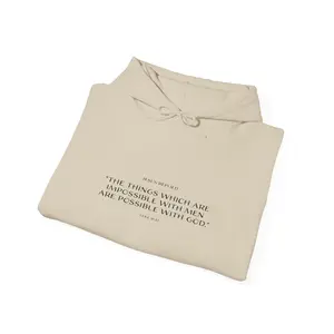 Luke 18:27 Bible Verse Hoodie