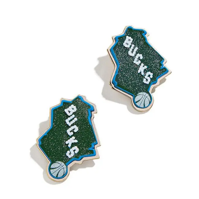 BaubleBar State Milwaukee Bucks Stud Earrings