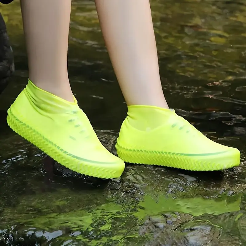 3PCS Waterproof Rain Boot Overshoes - Non-Slip, Durable Reusable Shoe Covers for Men Outdoor Rainy Sports & Bowling Use