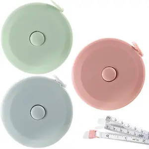 Portable Tape Measure, Flexible Tape Measure, Durable Tape Measure, Soft PU Leather Mini Roll Measure, Portable Sewing Accessories for Home Use, Measuring Tape