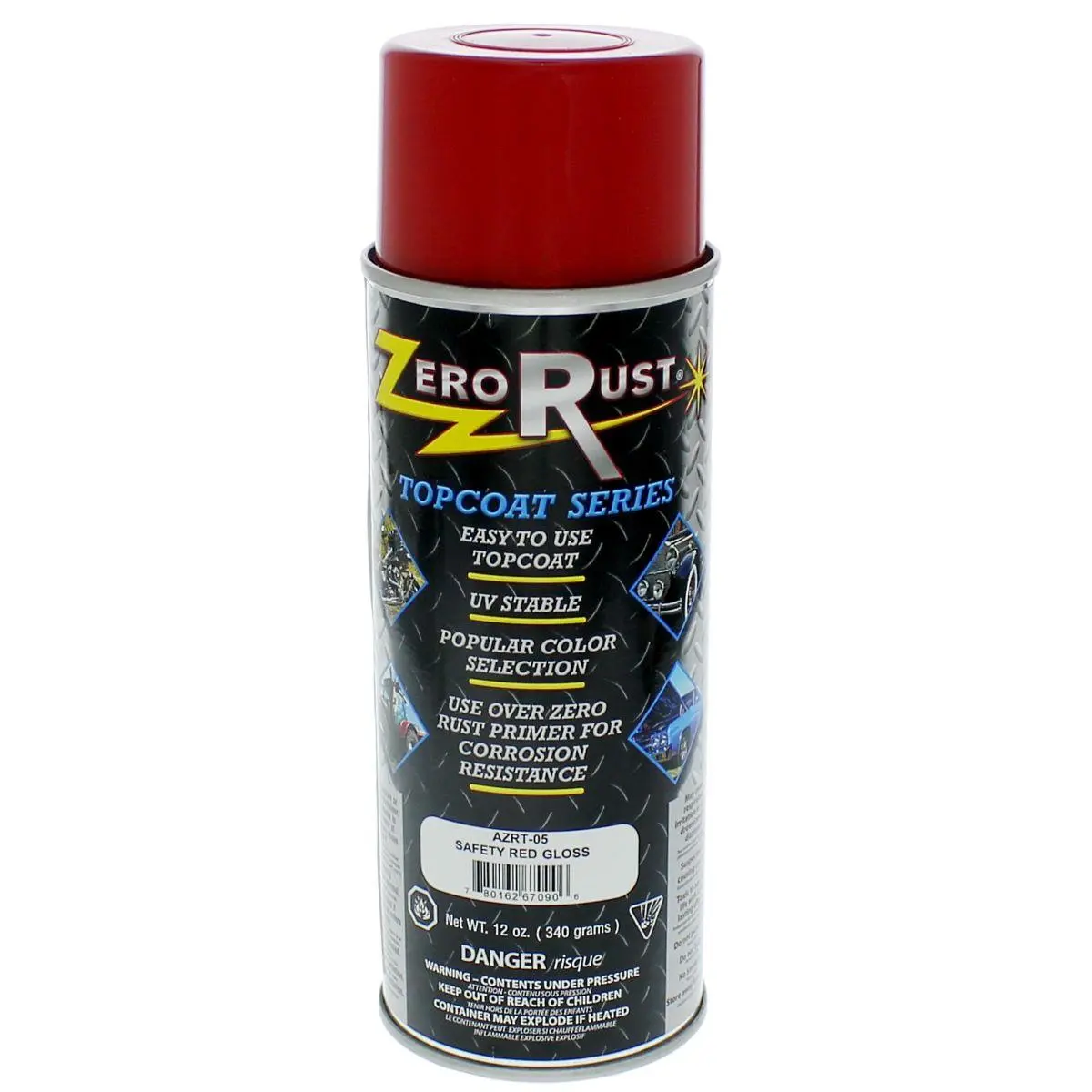 Zero Rust  12 oz Gloss Safety Red Topcoat