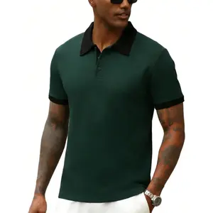 Men's Golf Polo Shirts Short Sleeve Casual Moisture Wicking Breathable Tees Summer Collared Shirt Stylish Tops