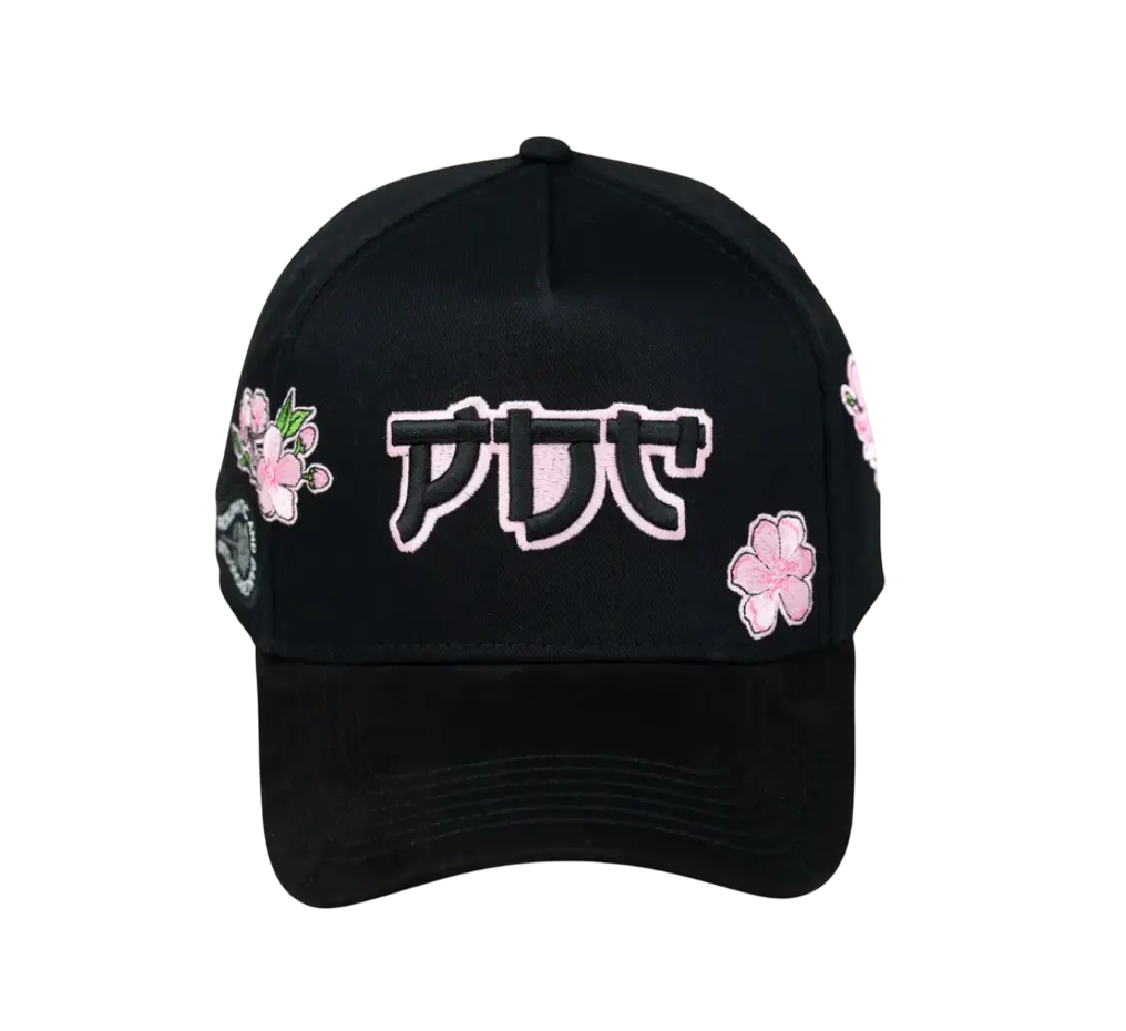 CHIQUETE HATS SAKURA PDC FLOWERS SNAPBACK HAT CHFLOWERS BLK