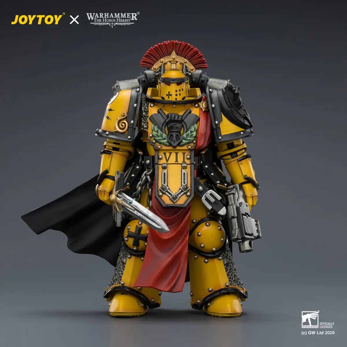 JOYTOY Warhammer "The Horus Heresy" 1/18 Action Figures Imperial Fists Legion Praetor in Mk III Armour with Power Sword and Bolt Pistol