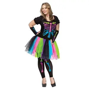 Plus Size Women's Funky Punky Bones Costume