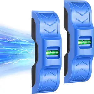 2 Pcs Magnetic Stud Finder Tool with Level, Battery Free Stud Finder Wall Scanner with Powerful Magnets for Drywall and Wood, Accurate Stud Detection for TV Mounting, Shelves & Framing